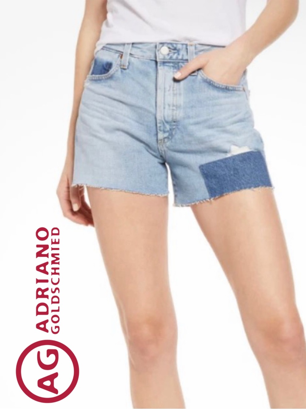 NEW AG Alexxis High Rise Cutoff Jean Shorts 23 Years Facade Size 29”
